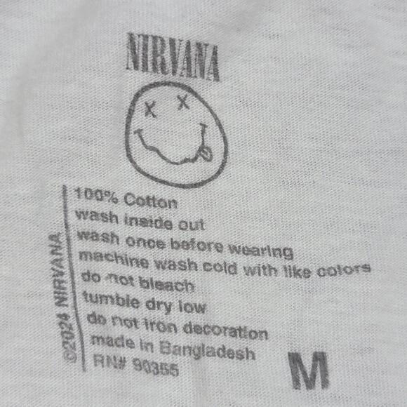Nirvana White Tee "In Utero" - Size Medium - Picture 4 of 4